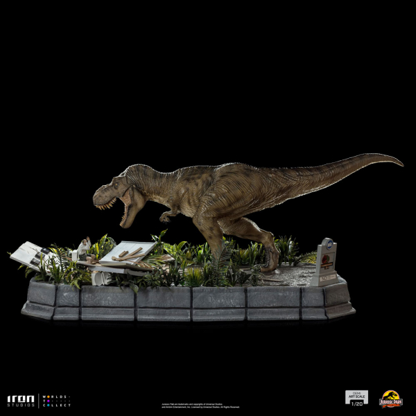 T-Rex attacks Donald Gennaro Statue 1/20 Demi Art Scale, Jurassic Park, 30 cm