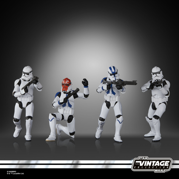 Phase II Clone Trooper Action Figure 4-Pack Vintage Collection Exclusive, Star Wars: Ahsoka, 10 cm