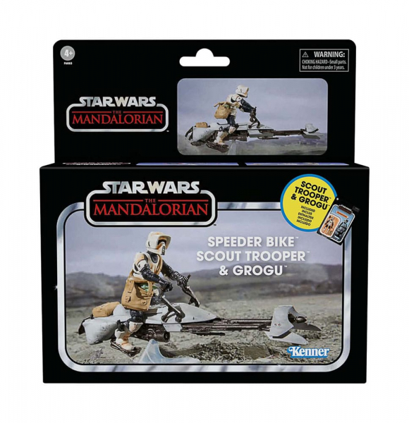 Speeder Bike, Scout Trooper & Grogu Spielset Vintage Collection, Star Wars: The Mandalorian