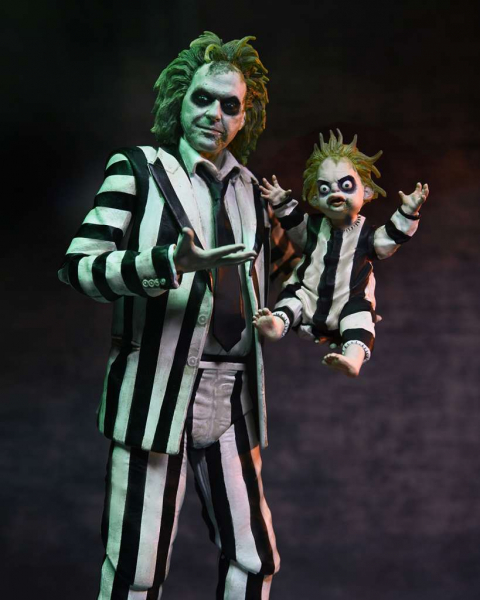 Ultimate Beetlejuice (Striped Suit) Action Figure, Beetlejuice Beetlejuice, 18 cm