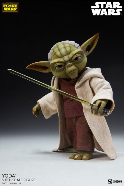 Yoda Action Figure 1/6 Sideshow, Star Wars: The Clone Wars, 14 cm