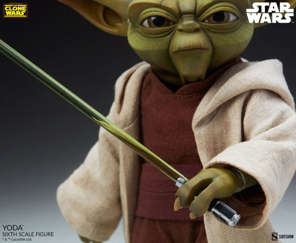 Yoda Action Figure 1/6 Sideshow, Star Wars: The Clone Wars, 14 cm